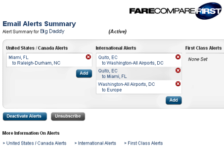 Farecompare Screenshot